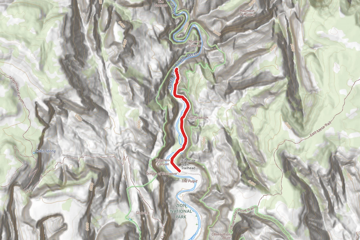 Riverside Walk route map