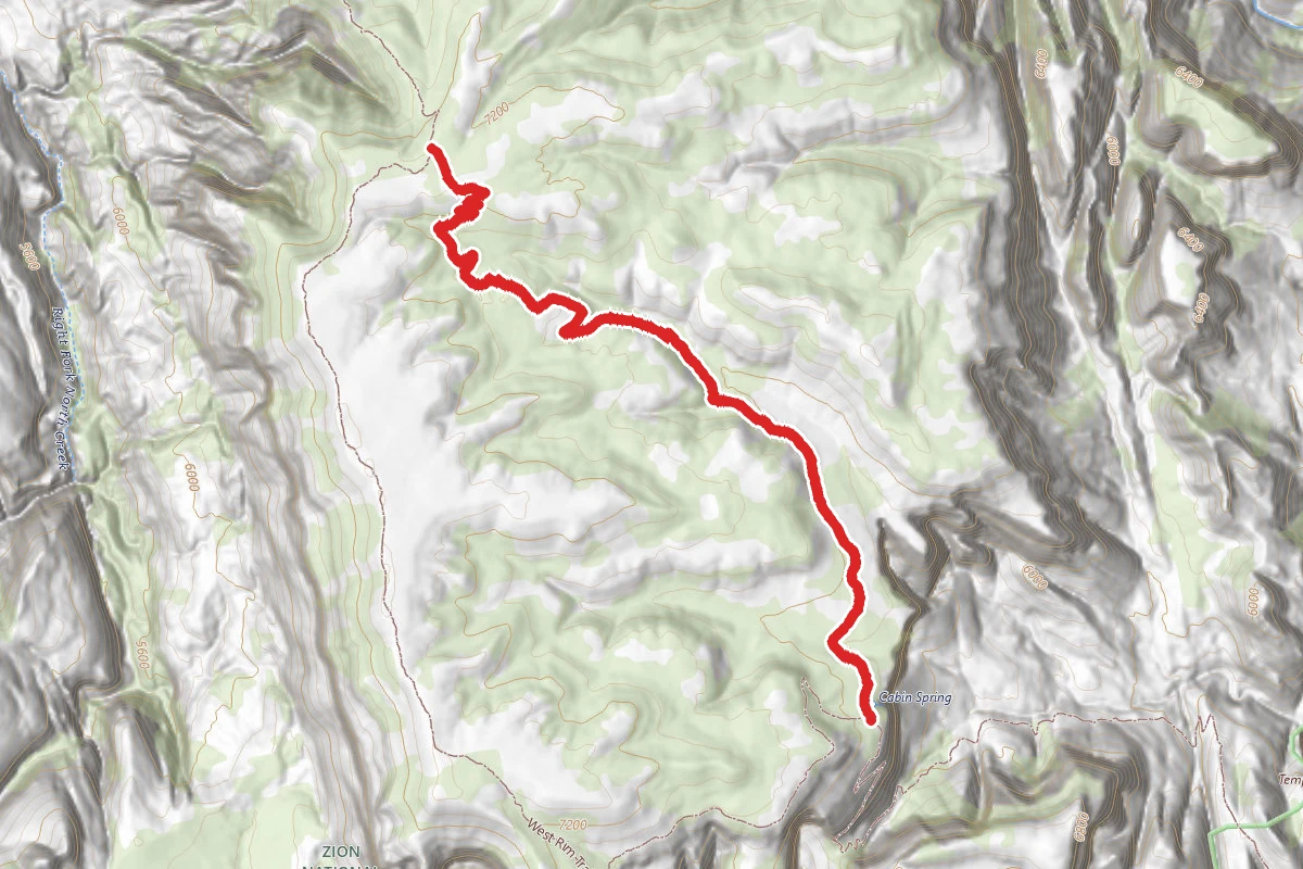Telephone Canyon route map