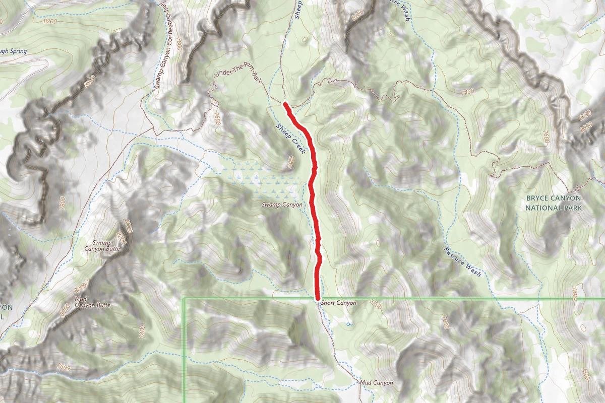 Sheep Creek Trail route map