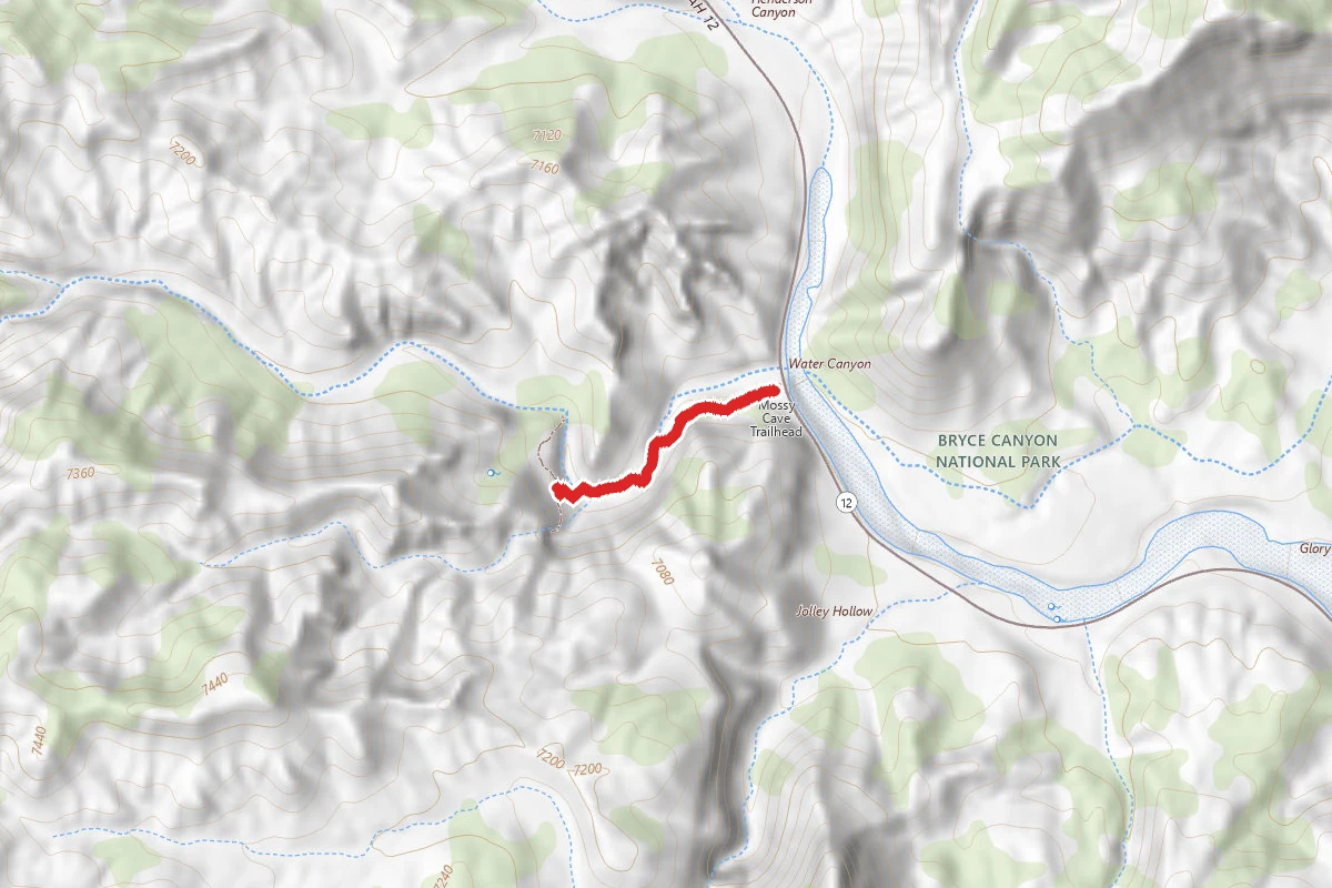Mossy Cave Trail BCT-271 route map