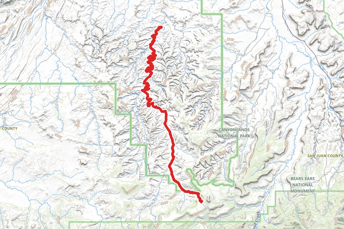 Salt Creek route map