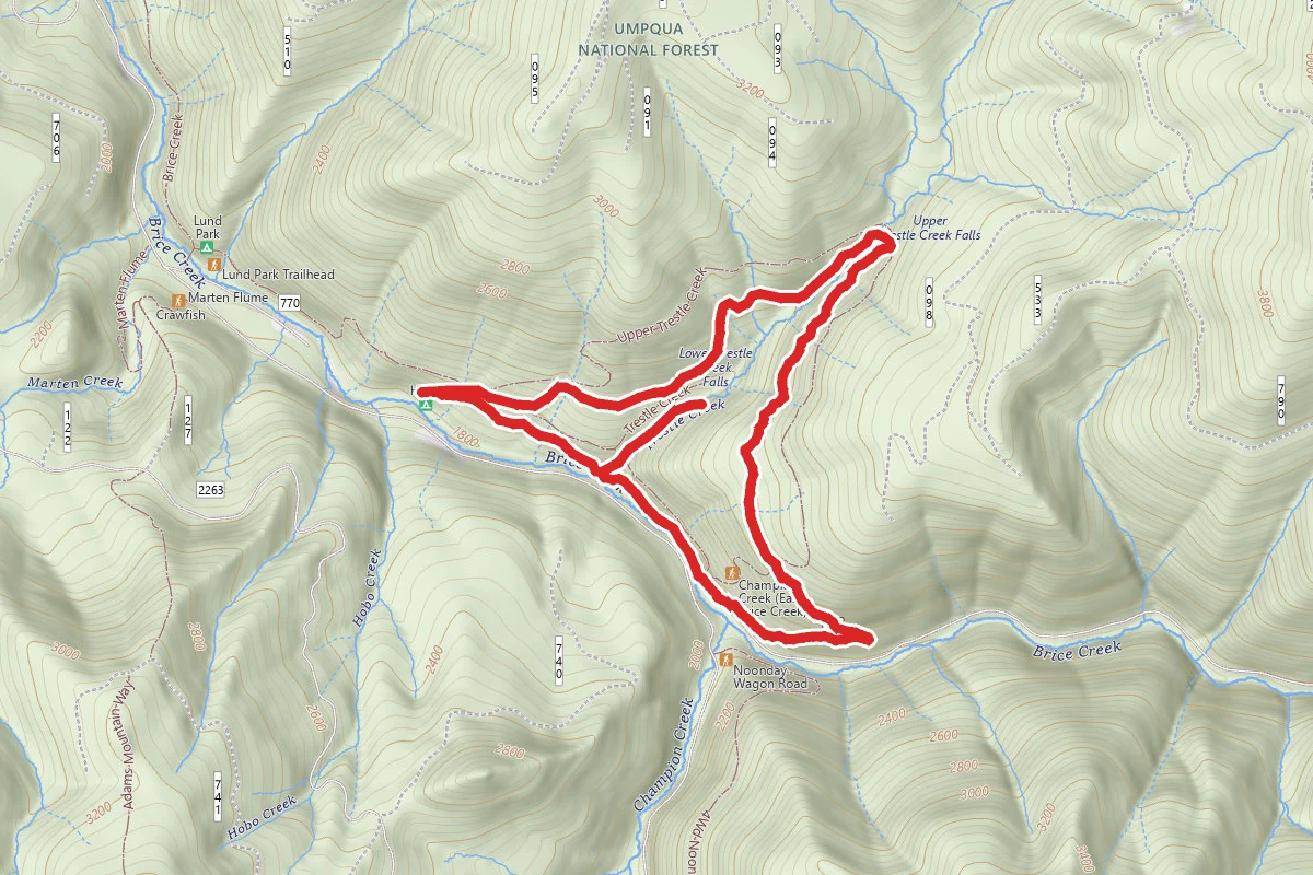 Trestle Creek Falls Loop