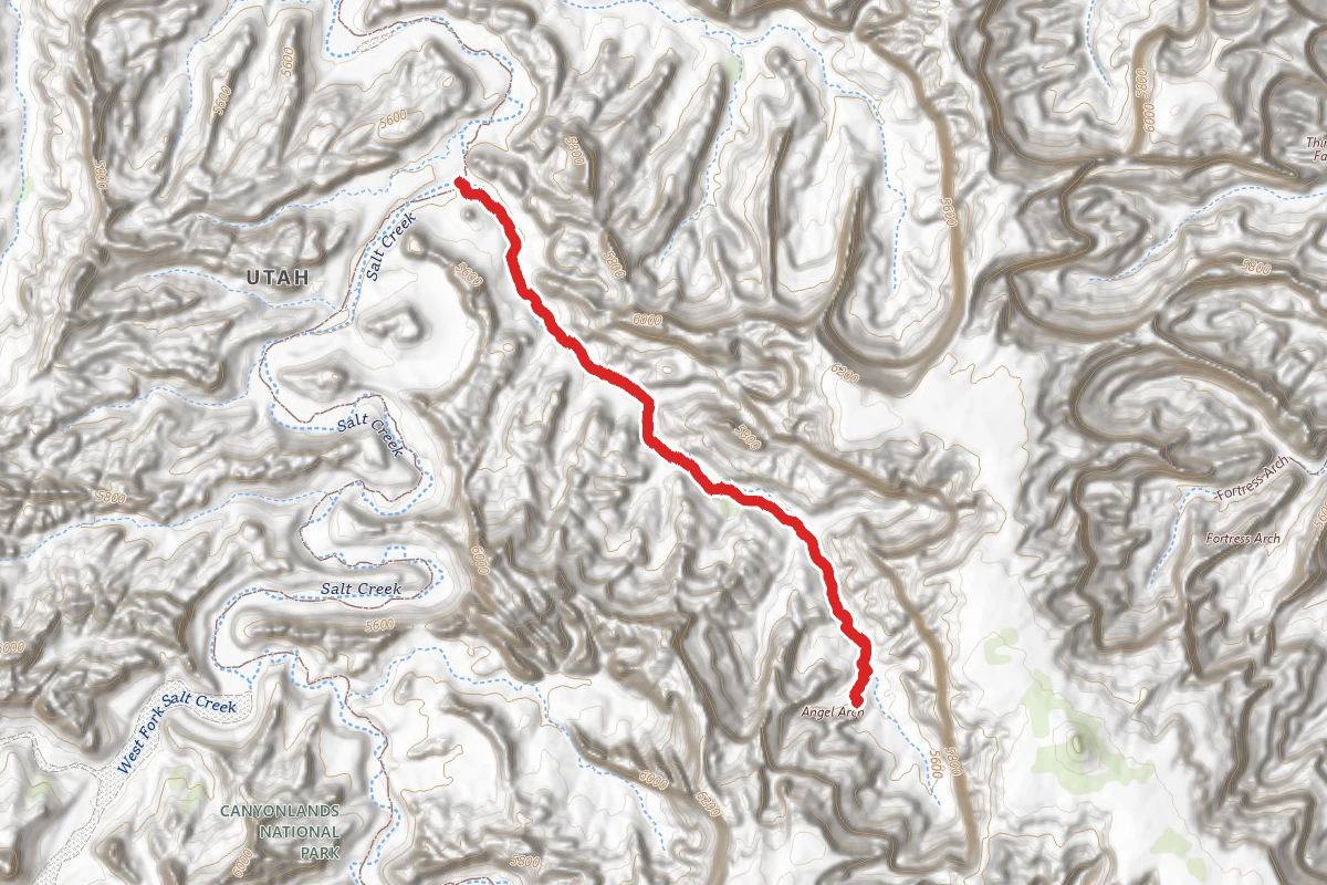 Angel Arch route map