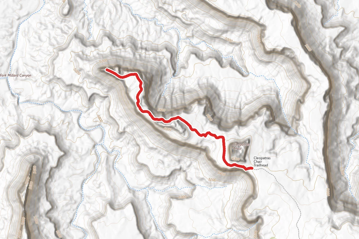 Cleopatras Chair route map