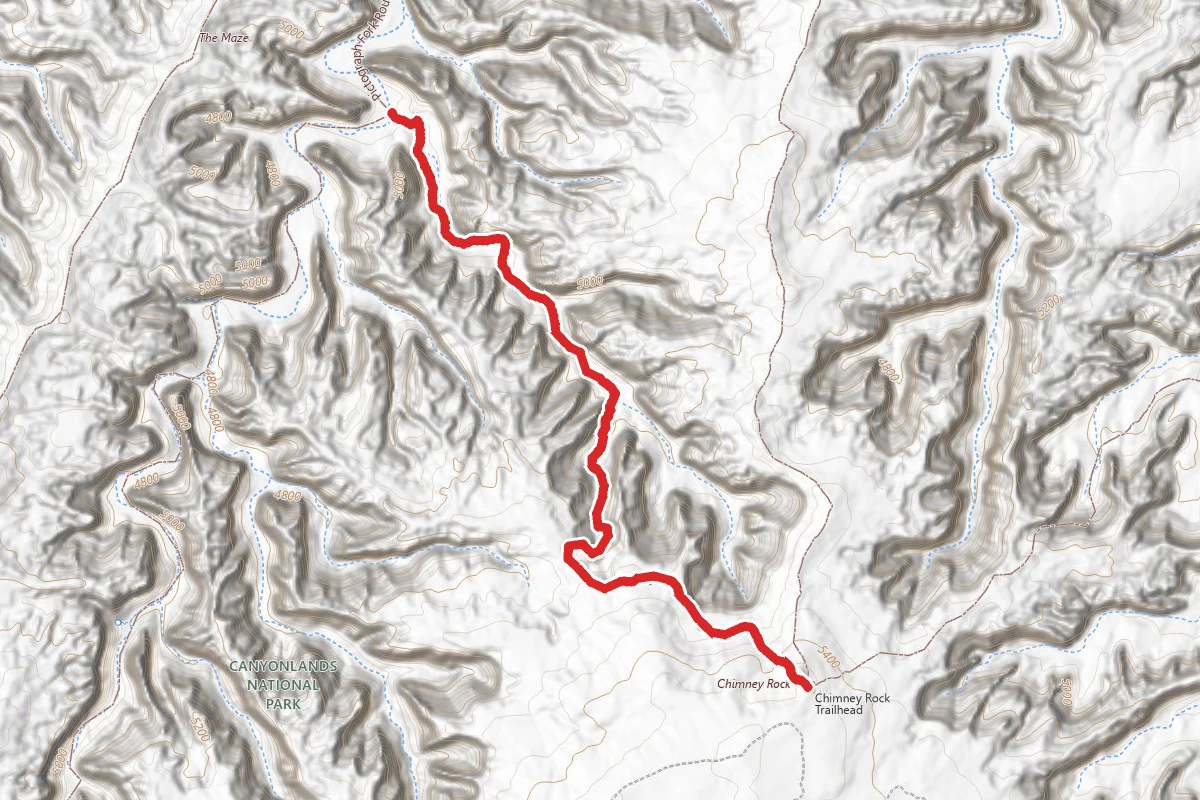 Chimney Rock to Plug Route