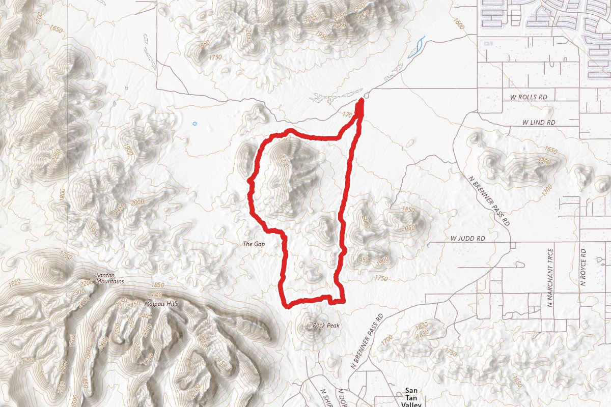 San Tan Trail to Moonlight Trail