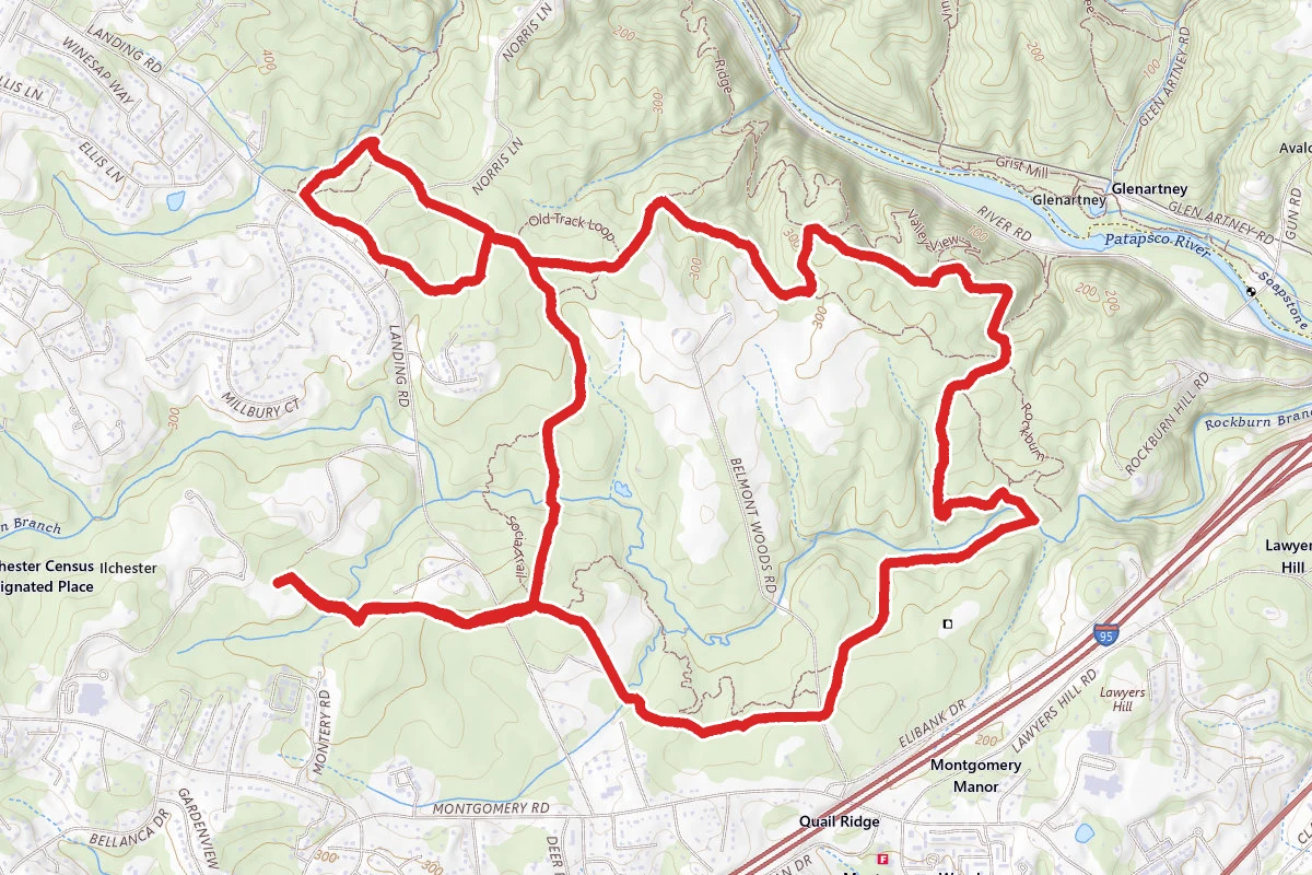 Morning Choice, Lewis and Clark, Chuck Norris, Three Sisters, Ridge Trail, Hop Snake, and Rockburn Loop