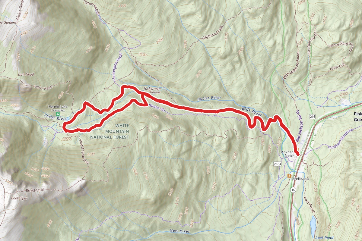 Hermit Lake via Tuckerman Ravine Trail