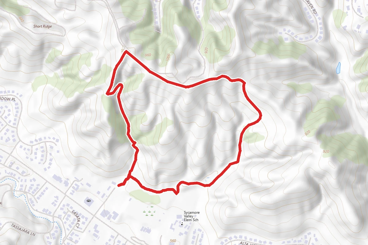 Shady Slope, Short Ridge and Sand Hill Trail