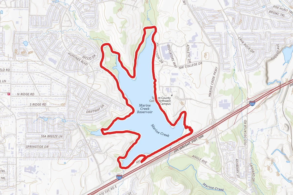 Marine Creek Lake Trail