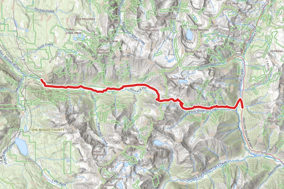 Ophir Pass Road