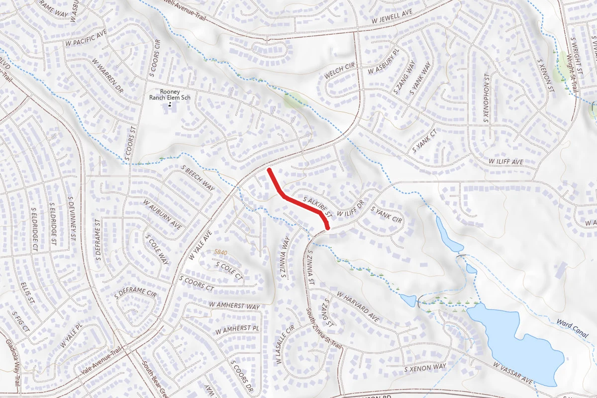 South Alkire St Trail