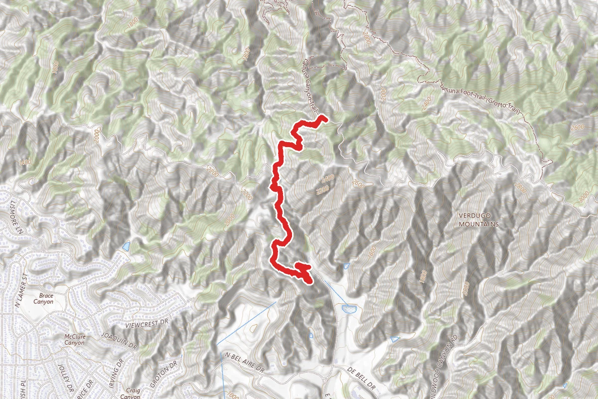 Stough Canyon and Verdugo Mountain Way
