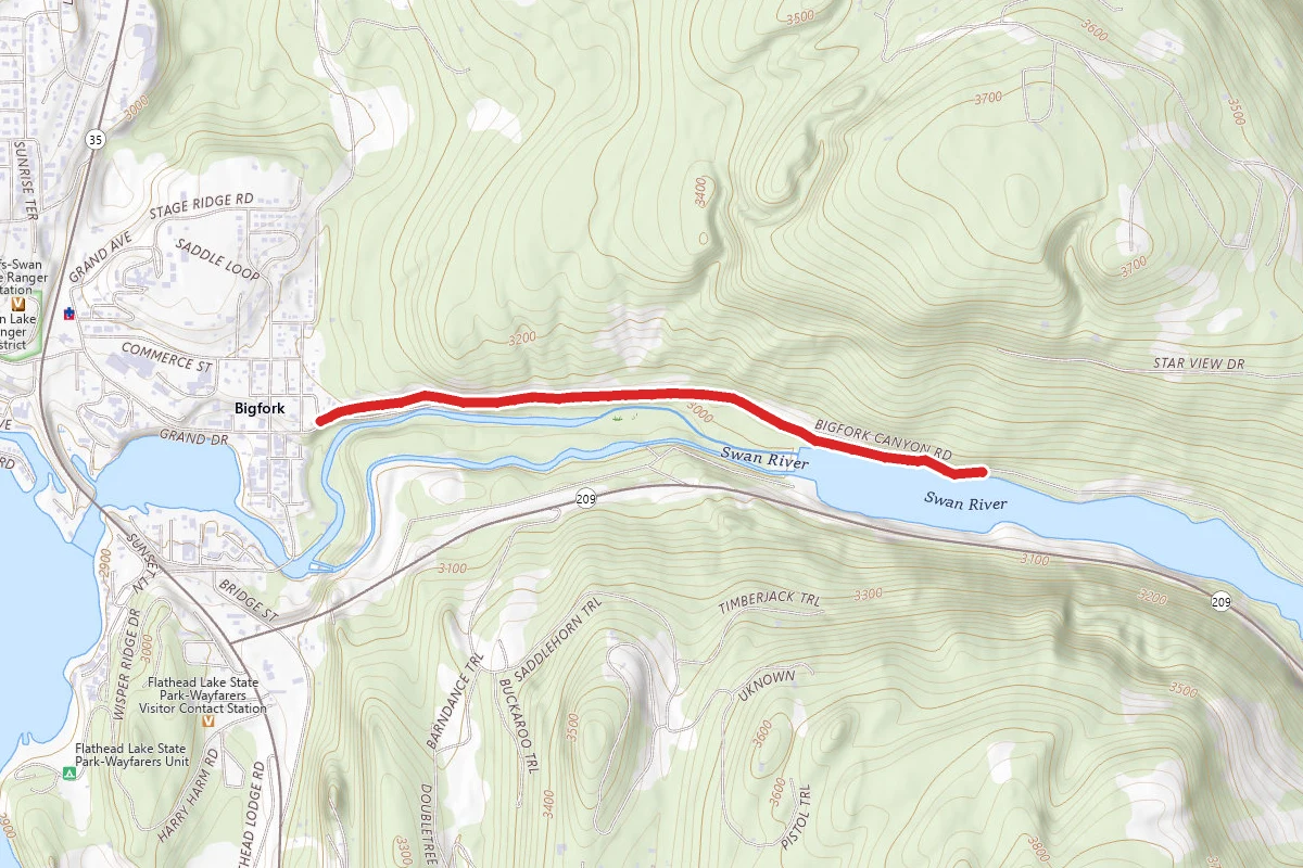 Swan River Trail route map