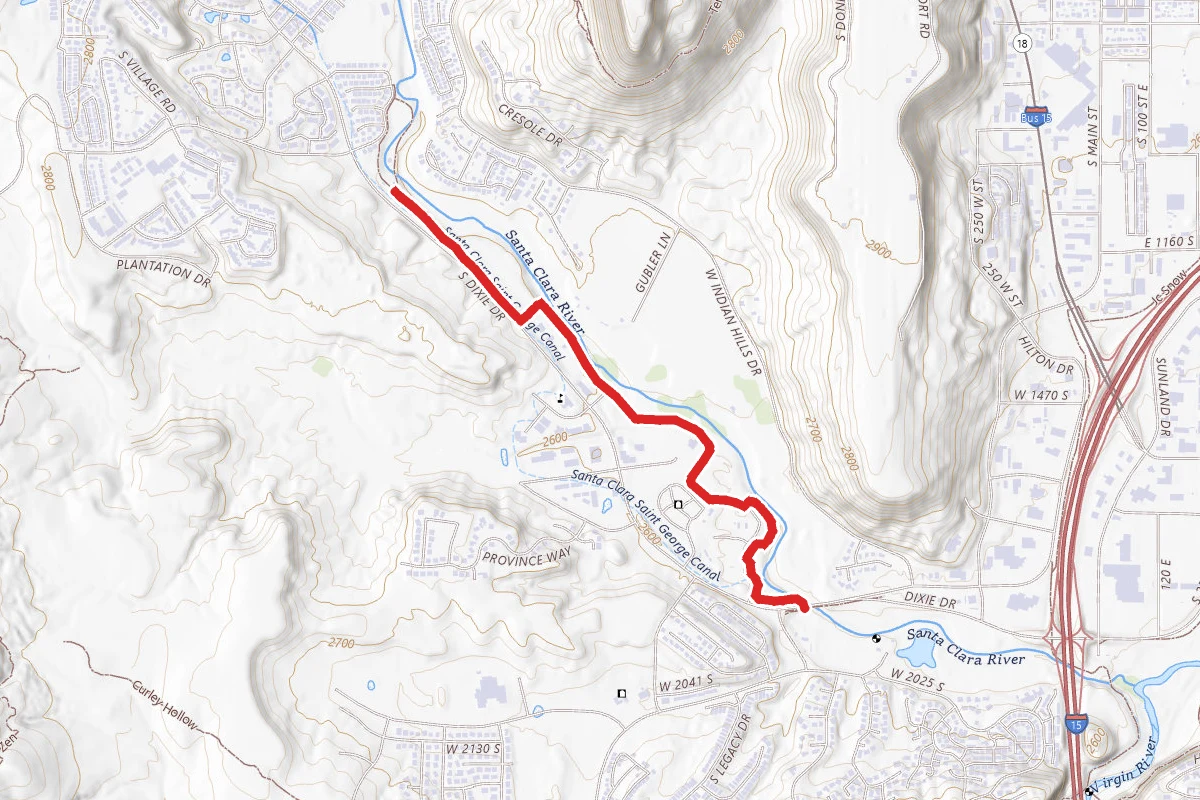 Santa Clara route map