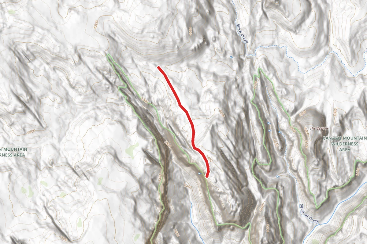 Water Canyon Arch route map