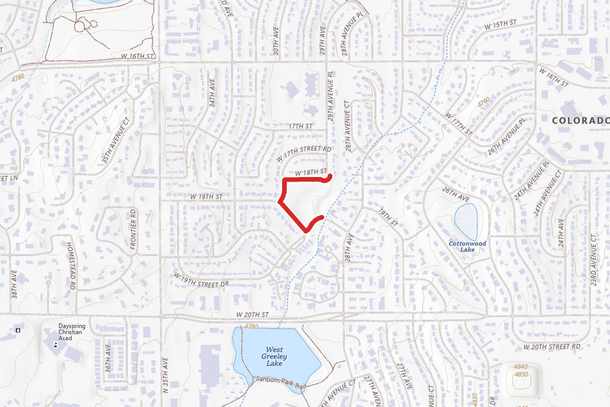 Woodbriar Park Trail route map