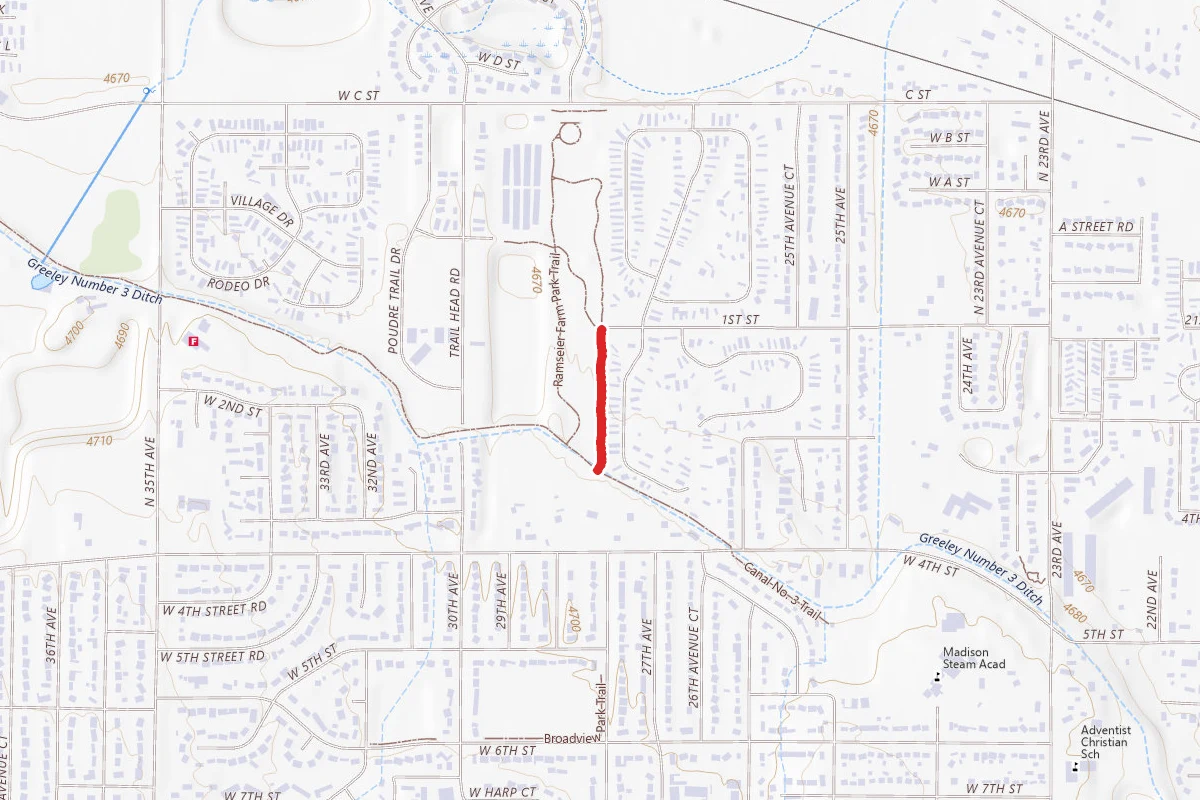 Ramseier Farm Park Trail route map