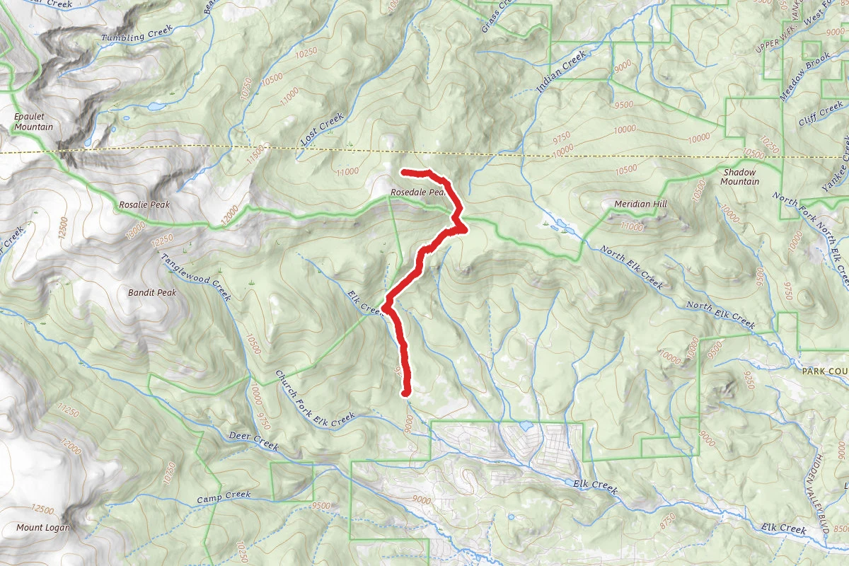 Mount Evans Meridian Trail to Rosedale Peak