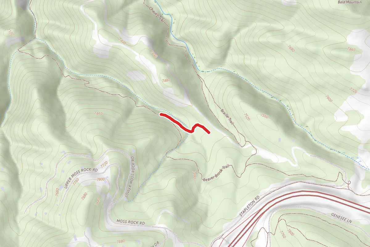 Challenge Course Connector Trail route map