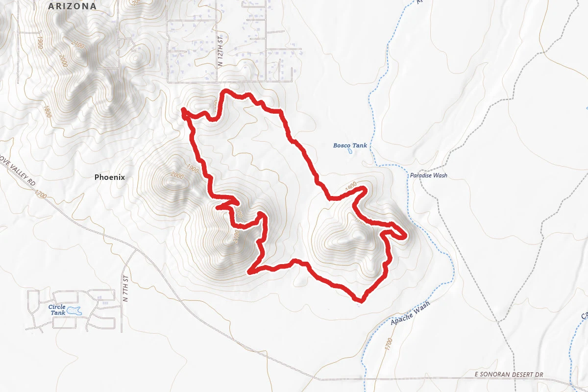 Ocotillo, Ridgeback and Sidewinder Loop