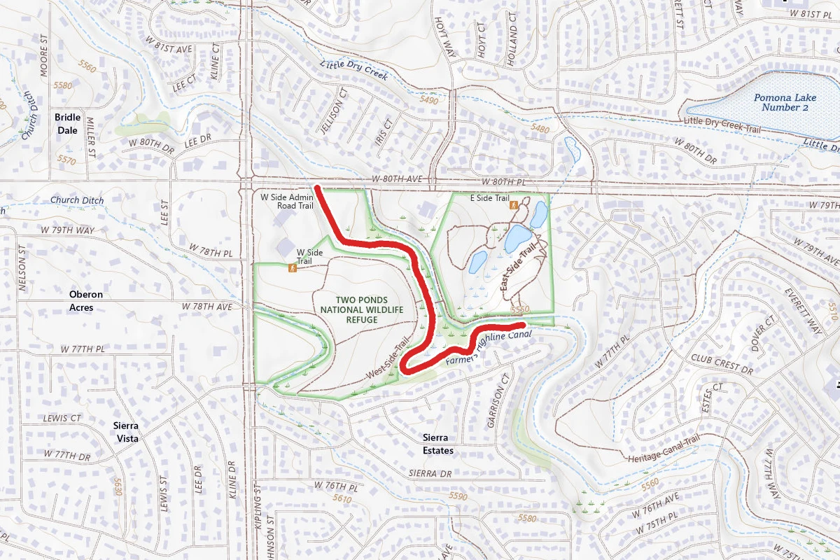 West Side Admin Road Trail