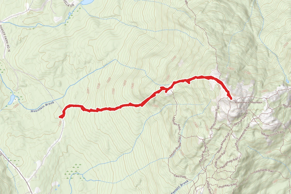 Monadnock Mountain Via Marlboro Trail
