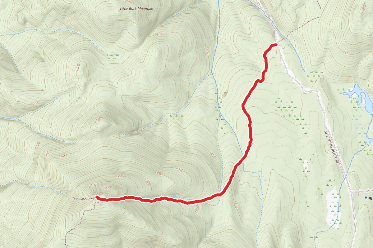 Buck Mountain via Shelving Rock Road