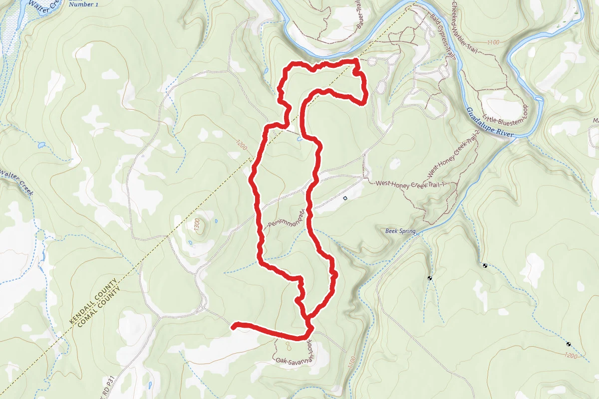 Prairie, Painted Bunting, Barred Owl, and Live Oak Trails Loop