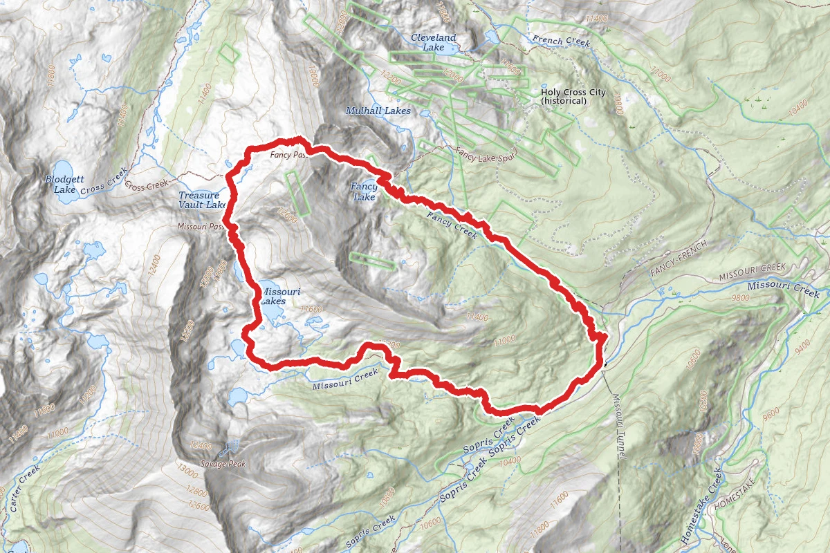 Missouri Lakes and Fancy Lakes Loop Trail
