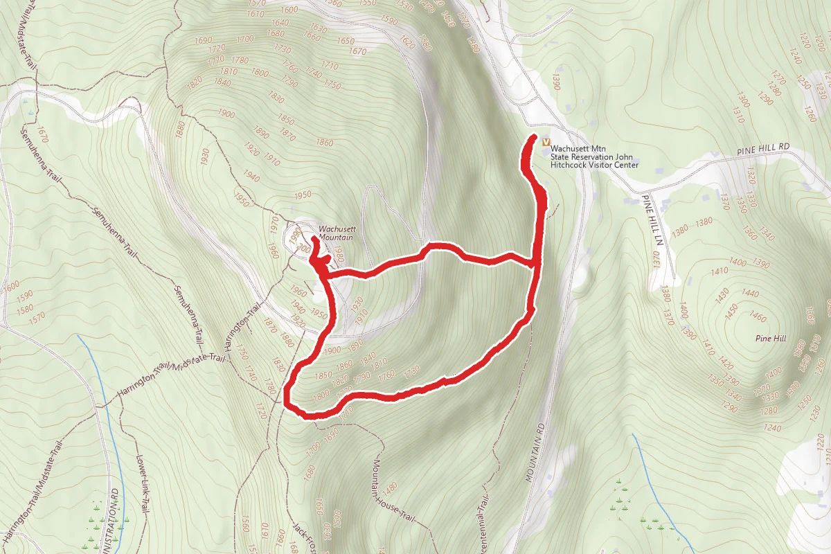 Bicentennial, Pine Hill, Loop Trail Loop