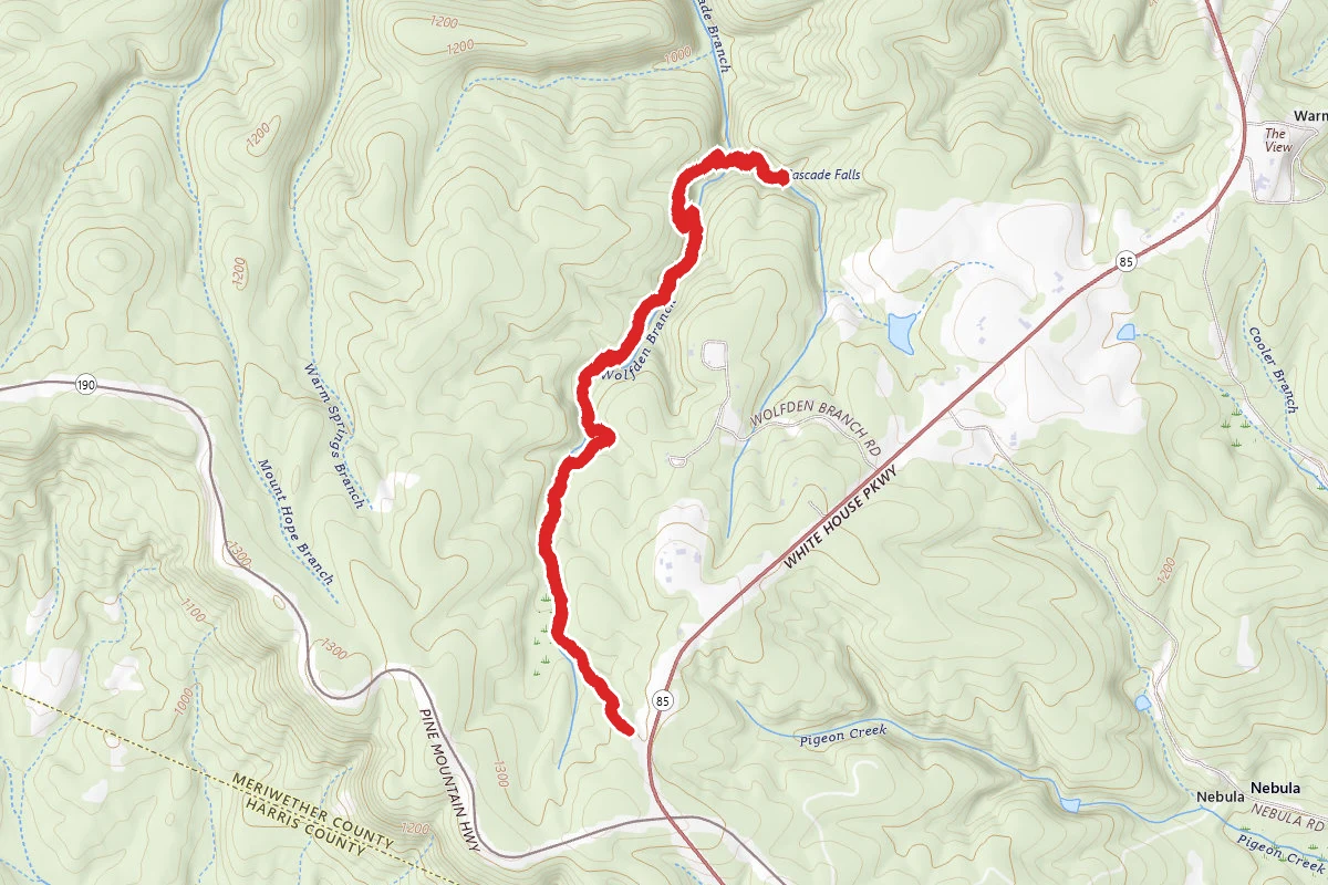 Pine Mountain Trail to Cascade Falls