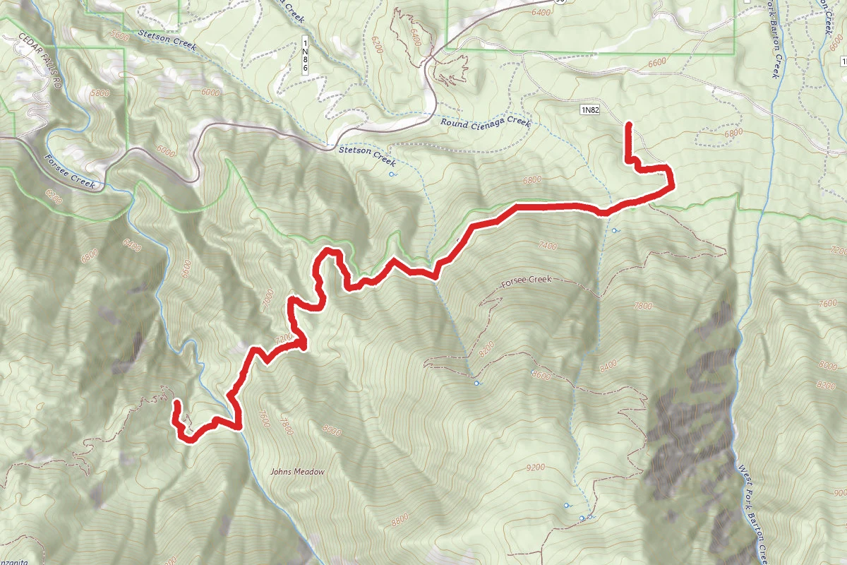 Johns Meadow Trail to Johns Meadow