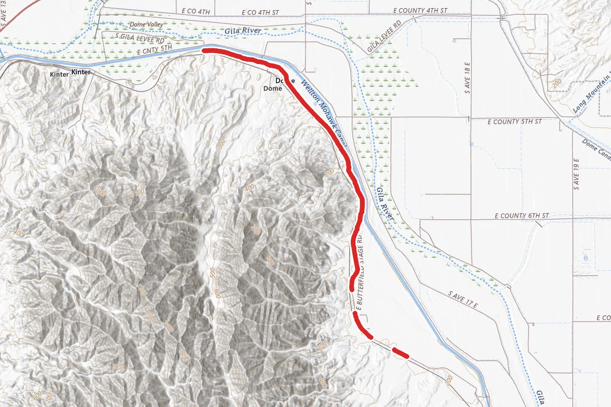 Route of Butterfield Stage