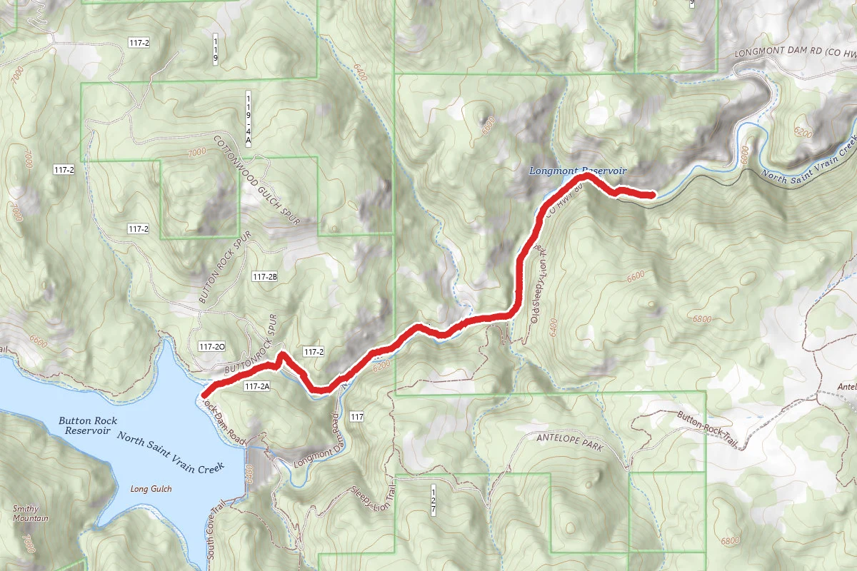 Button Rock Dam via Longmont Dam Road