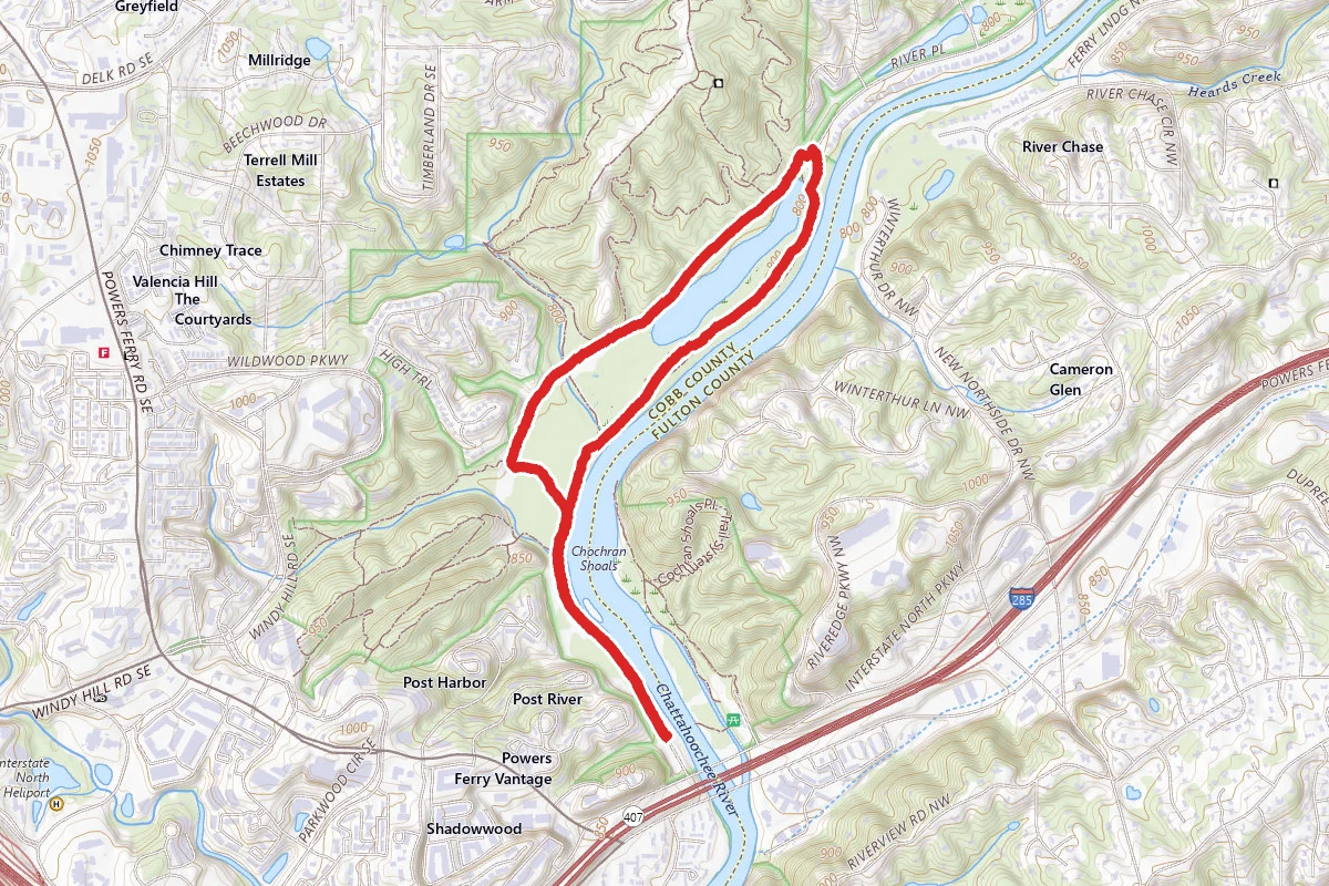 Chattahoochee River Loop from Interstate North Trailhead