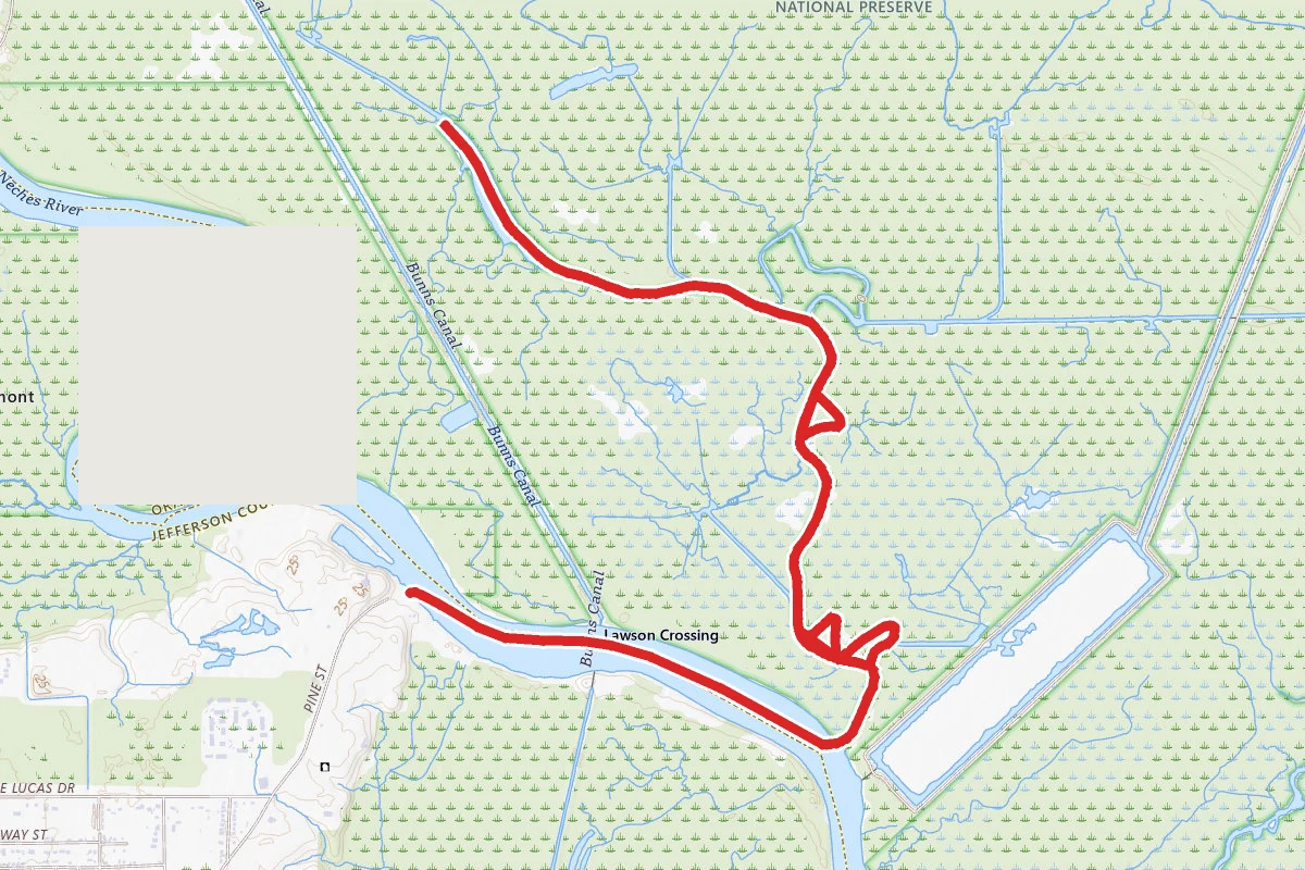 Collier's Ferry to Lake Bayou Paddling Trail