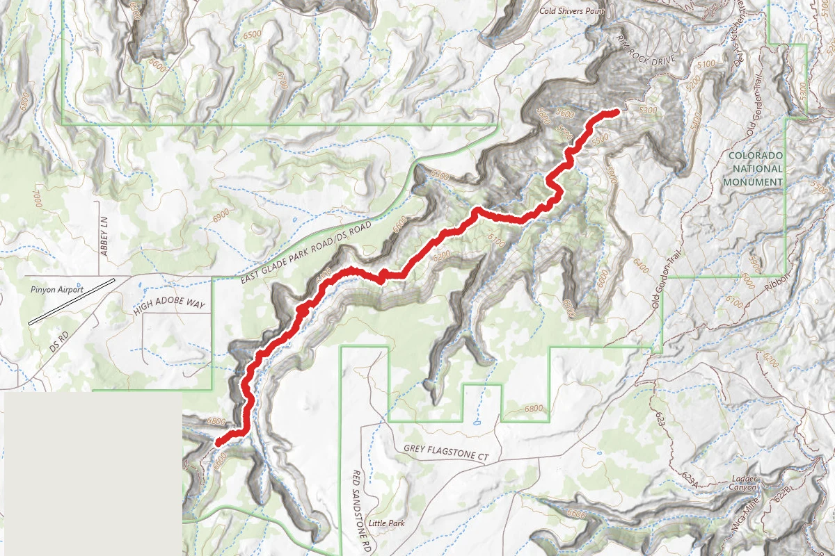No Thoroughfare Canyon Route