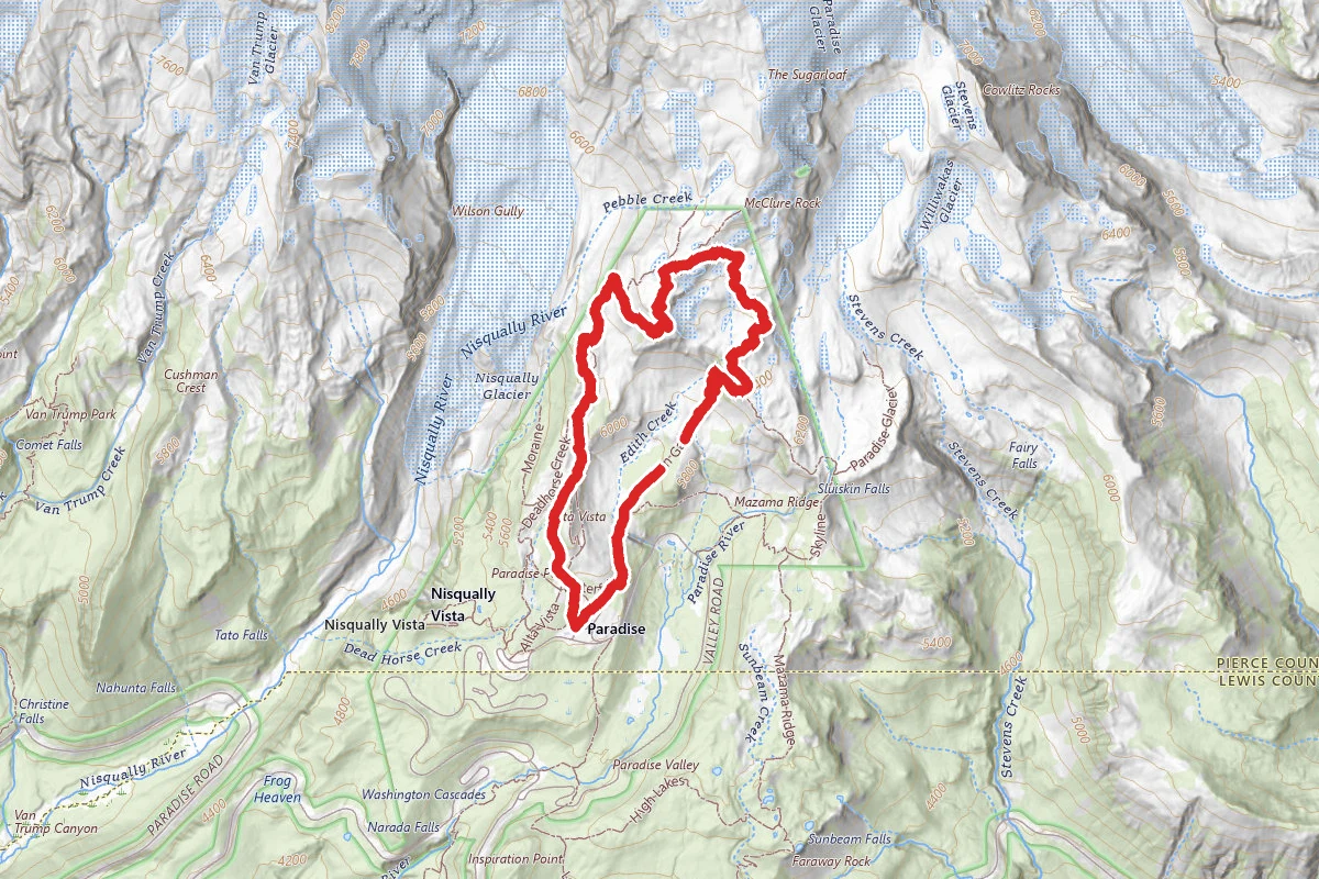 Skyline, Glacier Vista, Upper Skyline and Golden Gate Loop