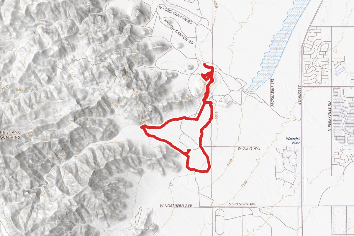 South, Bajada, Mule Deer Loop Trail