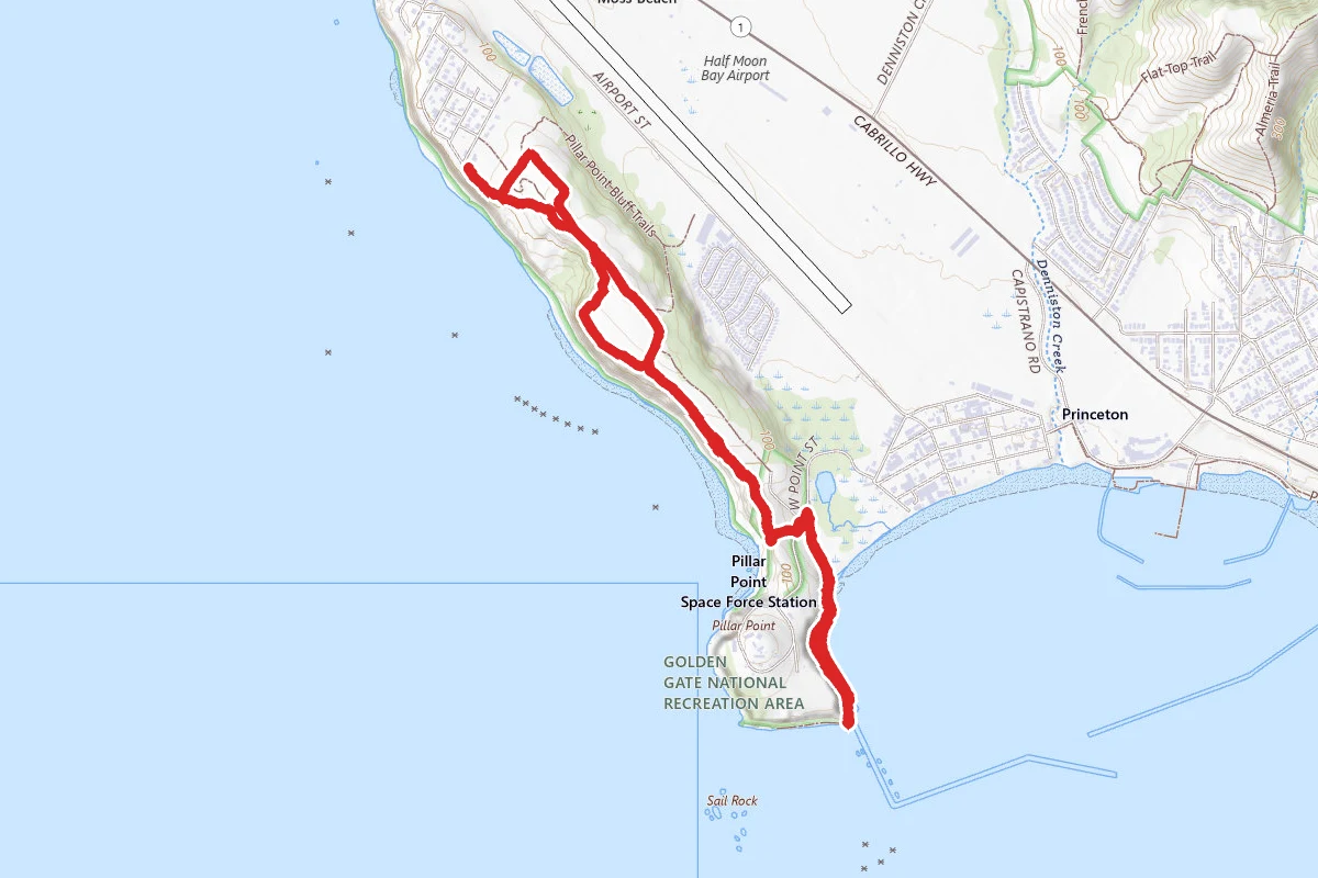 Mavericks Cliffs Trail and Pier