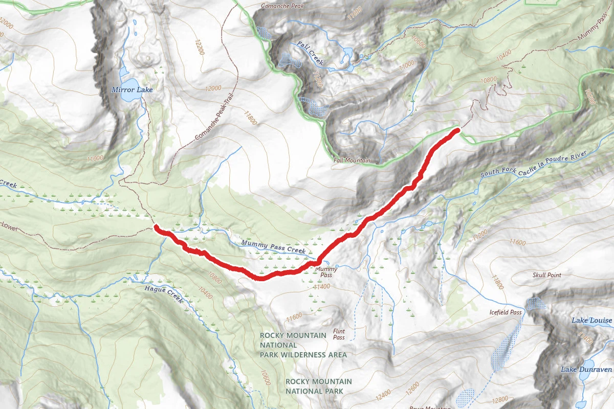 Mummy Pass, Upper