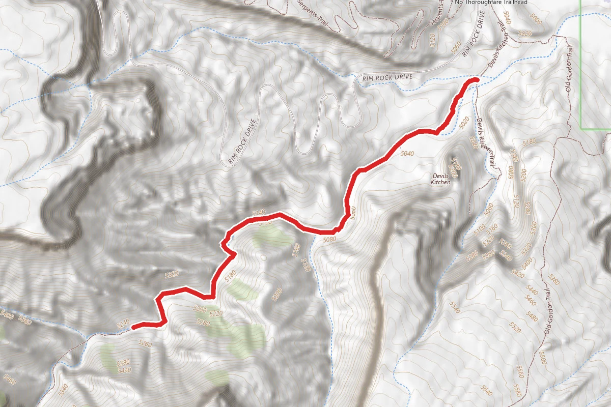 Lower No Thoroughfare Canyon Trail