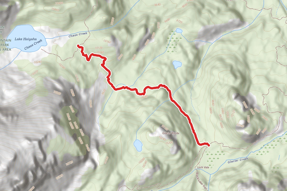 Lake Haiyaha To Mills/Loch Junction Trail