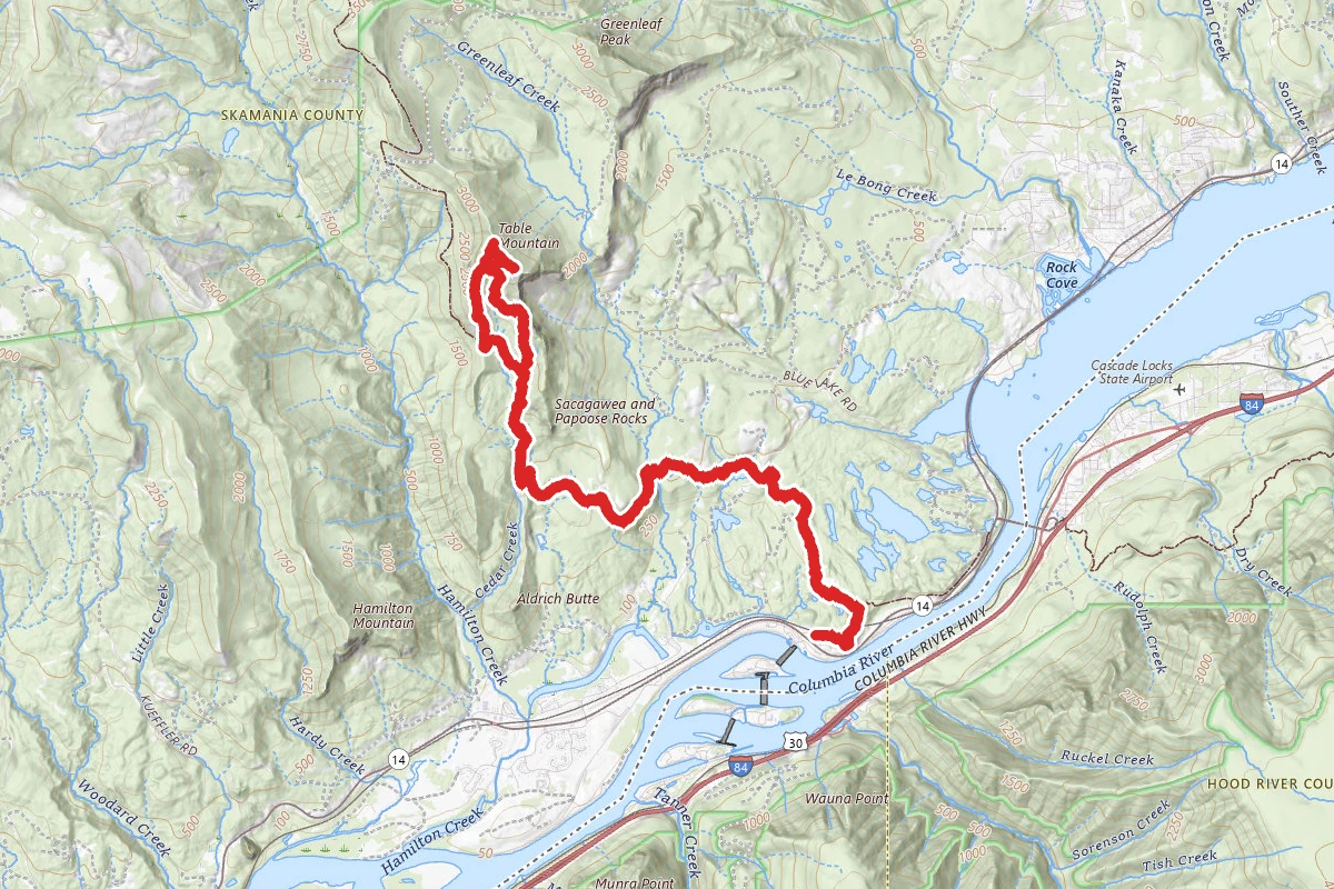 Table Mountain Trail via Pacific Crest Trail
