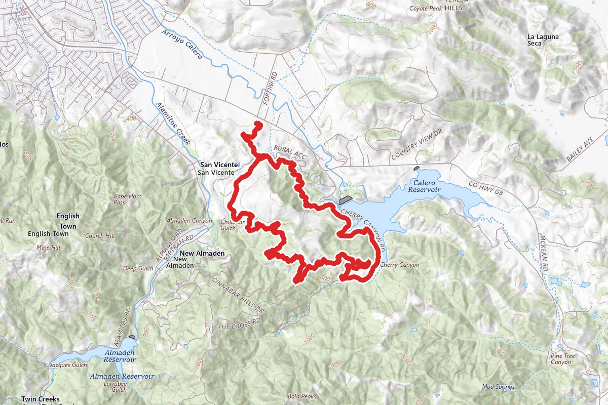Cottle Trail to Calero Reservoir and Lisa Killough Trail