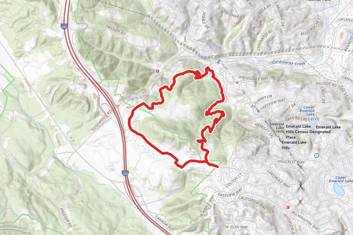 Serpentine, Sylvan, Edgewod, and Sunset Trails Loop