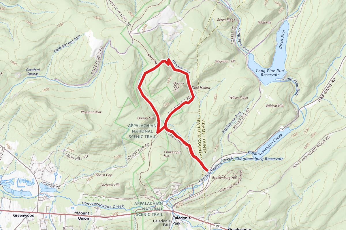 Hosack Run Loop via Appalachian Trail