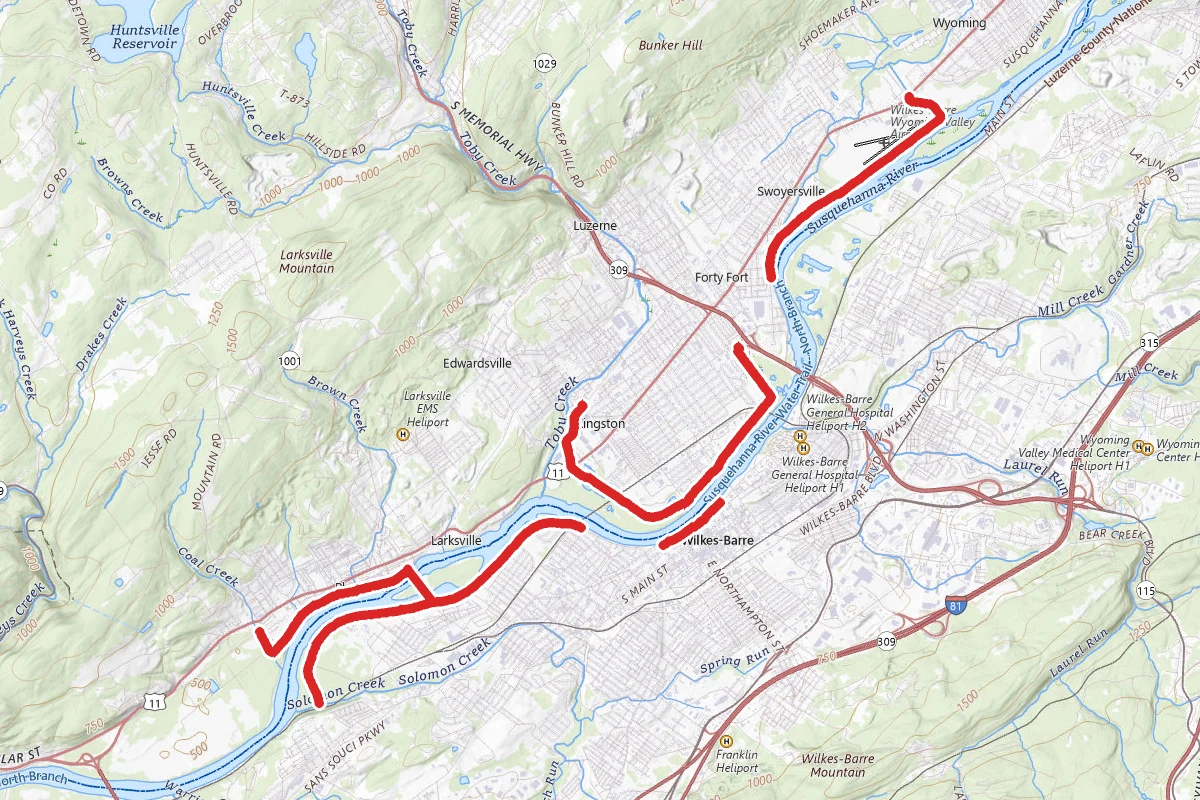 Luzerne County Levee Trail