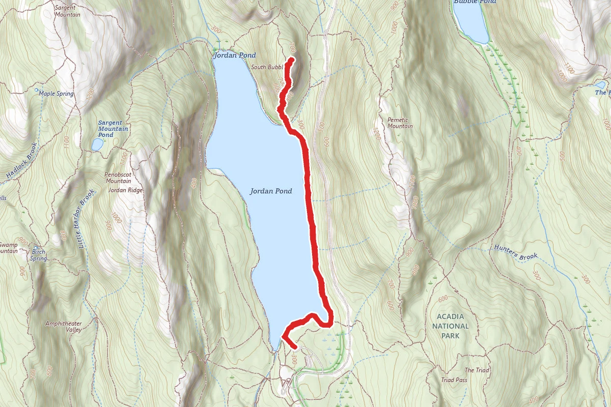 Jordan Pond to South Bubble Summit